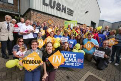 4 Ways Brands can win when taking a political stance Lushvoteremain - Credit: Bournemouth Echo