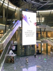 Shopping malls provide a conducive environment for brand messaging to be seen by a captive audience 